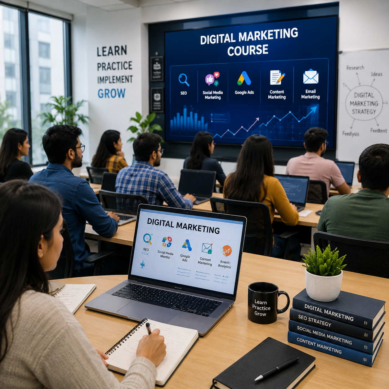 Techo Gurukul digital marketing classroom