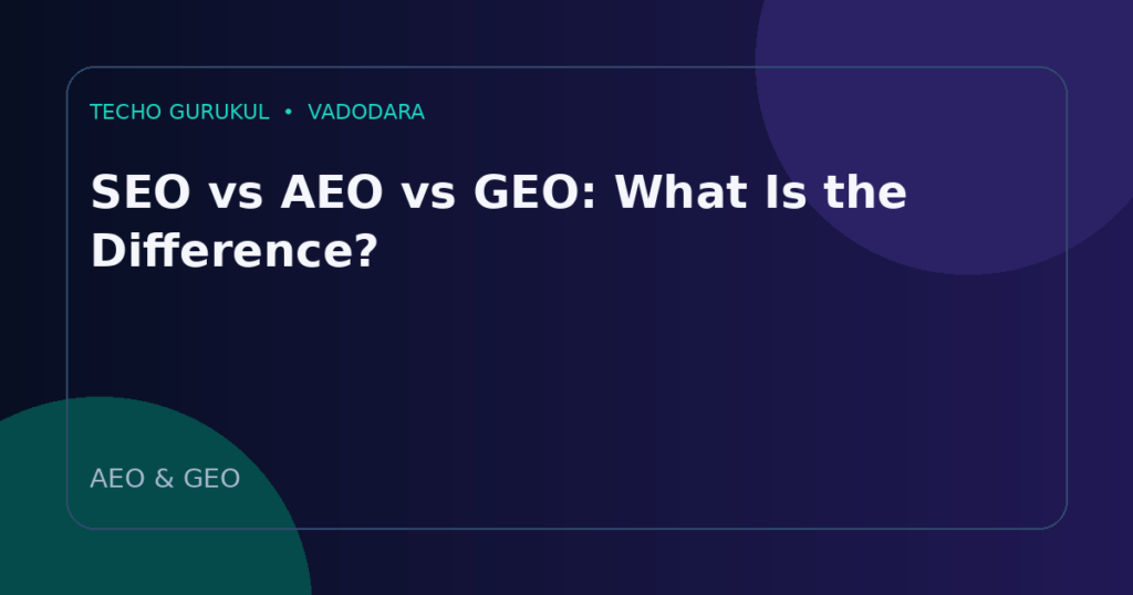 SEO vs AEO vs GEO: What Is the Difference?